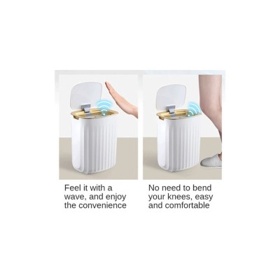 HOME USE HUH-0147 Κάδος Απορριμμάτων με Φωτοκύτταρο 9lt White  